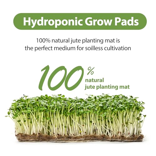 UCandy 10 Pack Jute Grow Mat for Microgreens, Hydroponic Grow Pads for Growing Tray Sprouting Trays Jute Fiber Seed Starter Planting for Micro Greens & Wheatgrass (10" x 20") - Image 5