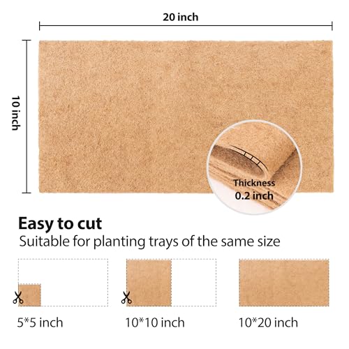 UCandy 10 Pack Jute Grow Mat for Microgreens, Hydroponic Grow Pads for Growing Tray Sprouting Trays Jute Fiber Seed Starter Planting for Micro Greens & Wheatgrass (10" x 20") - Image 3