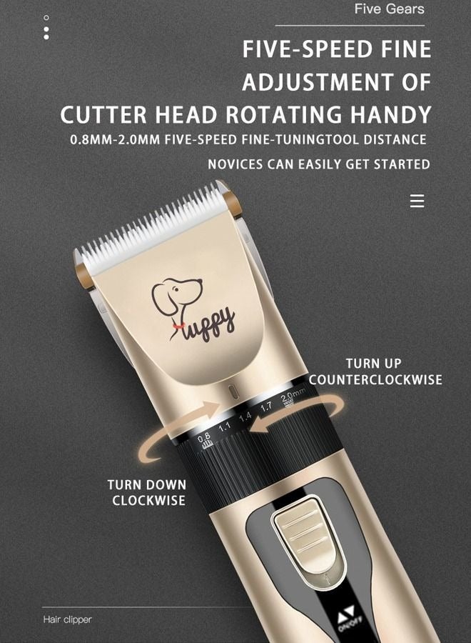 Dog Grooming Kit Clippers Low Noise  Electric Quiet  Rechargeable  Cordless  Pet Hair Thick Coats Clippers Trimmers Set  Suitable for Dogs  Cats  And Other Pets - Image 2