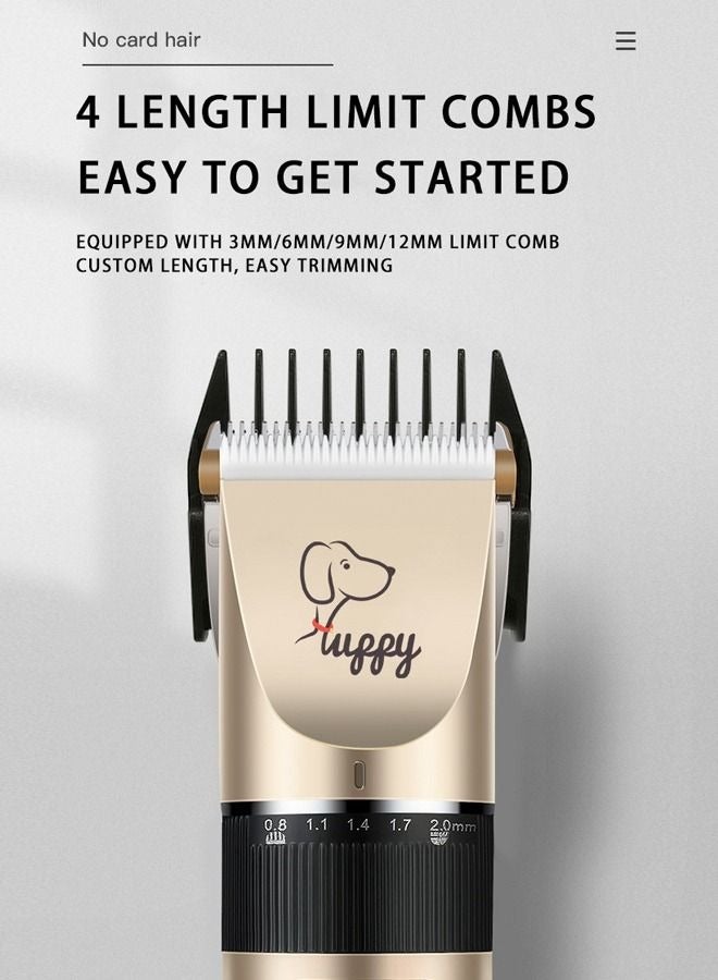 Dog Grooming Kit Clippers Low Noise  Electric Quiet  Rechargeable  Cordless  Pet Hair Thick Coats Clippers Trimmers Set  Suitable for Dogs  Cats  And Other Pets - Image 3