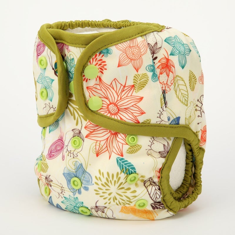 Sigzagor Baby Diaper Cover Nappy One Size 8lbs to 36lbs for Grils (Bloom) - Image 2