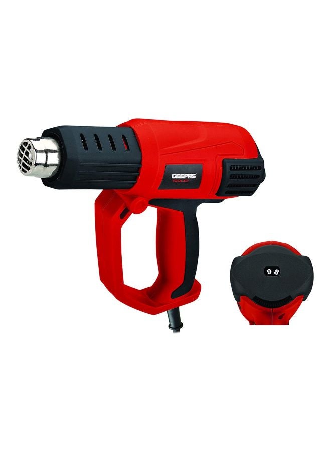 GEEPAS Hot Air Gun - Variable Temperature Control with 3-Temp Settings with Overload Protection for Crafts, Shrinking PVC, Stripping Paint & More Red/Black - Image 1