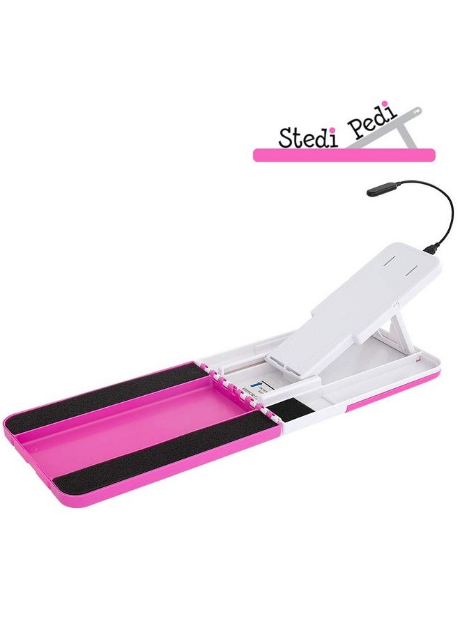 Stedi Pedi - - Professional Home Pedicure Kit - Includes Task Light - Paint Nails With Ease Using Pedi Assistant Tool - Diy For Women Of All Ages (Pink)) - Image 1
