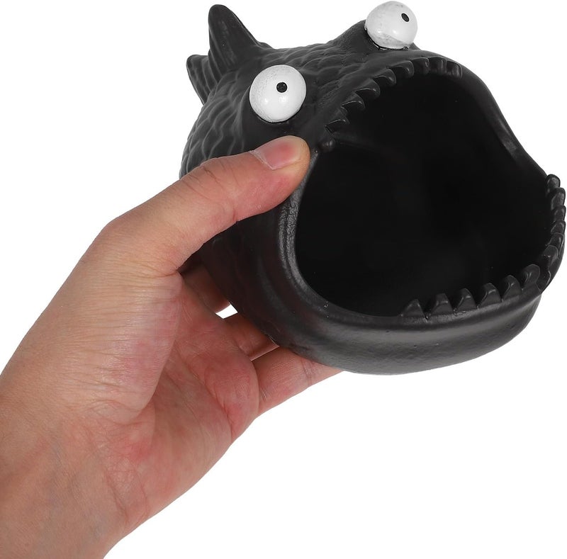 Ceramic Ashtray Large Mouth Fish Design Windproof Desktop Ash Tray Smokeless Office and Outdoor Tabletop Decorative Ash Holder for Smokers - Image 4