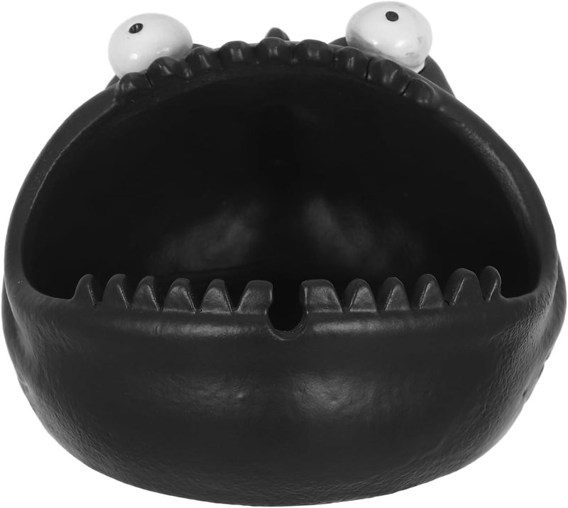 Ceramic Ashtray Large Mouth Fish Design Windproof Desktop Ash Tray Smokeless Office and Outdoor Tabletop Decorative Ash Holder for Smokers - Image 1