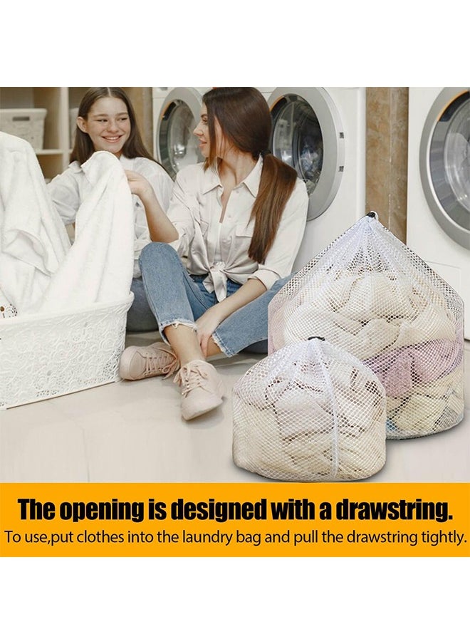 HY - 4PCS Mesh Laundry Bags Laundry Net Bag Drawstring Reusable Durable Washing Net Bag for Clothes Underwear Delicates Socks Baby Clothes Bra Shoes Knitted Garments - Image 1