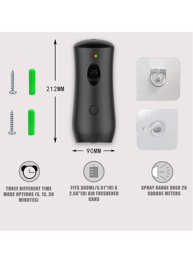 Auto Air Freshener Spray Machine Free Stand or Wall Mounted Automatic Aerosol Spray Dispenser Adjustable Aroma Machines are Widely Used in Bedrooms, Offices, Hotels and Commercial Places (Black)  - Image 5