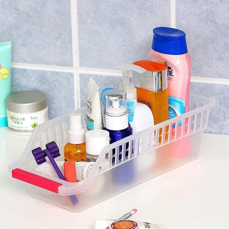 MALL SKY MALL Plastic Fridge Space Saver Egg Basket Food Storage Organizer Rack MultiColor Pack of 4 - Image 5