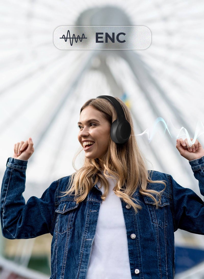 بورودو سماعة رأس لاسلكية بريمو مع خاصية إلغاء الضوضاء الإلكترونية وزمن انتقال منخفض / مساعد صوتي / مسافة الإرسال: ≥15 مترًا / وقت إعادة الشحن: 1.5 ساعة / وضع الألعاب / صوت جهير قوي / صوت ثلاثي واضح - أسود - Image 3