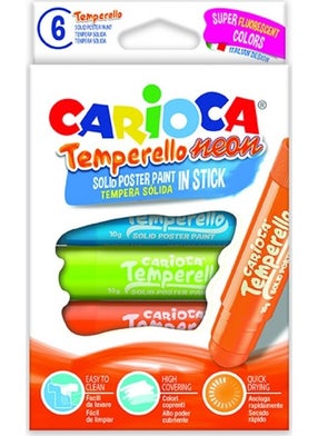 carioca Temperello Stick Poster Coloring Pen Highlighter 6 Pcs 