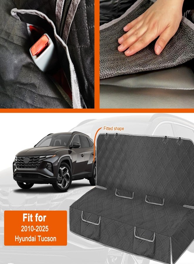 Kistrba Dog Car Seat Cover Compatible with Hyundai Tucson 2010-2025, Waterproof Pet Bench Seat Cover for Back Seat, 600D Heavy Duty Scratch Proof Nonslip Truck Seat Covers for Dogs - Image 2