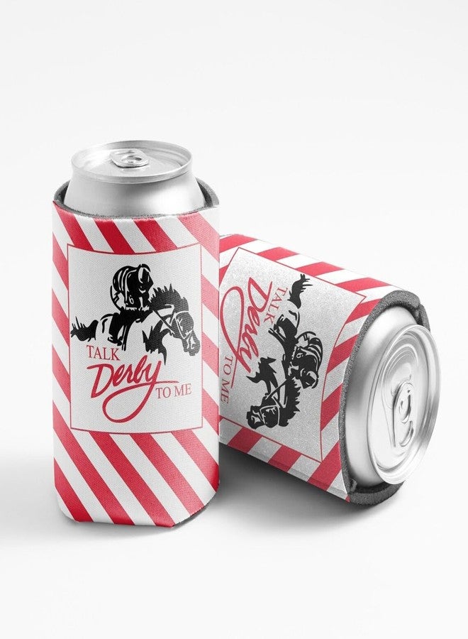 VictoryStore Derby Can Cooler (6 Pack) - Black, White, Red - 12 oz - Foam - Beverage Insulator - Image 3