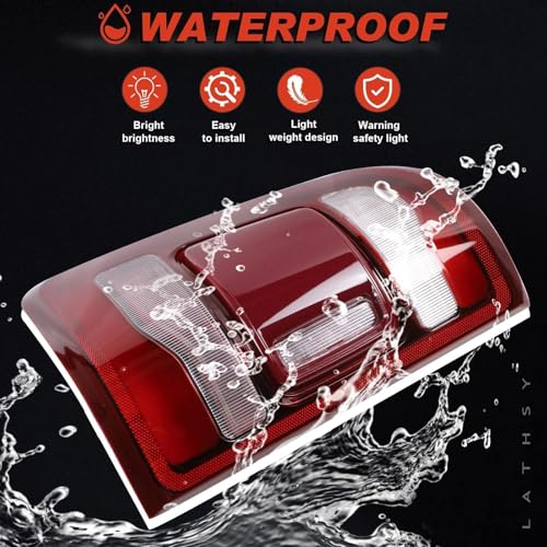 Lathsy LED Tail Light Red Cover with Blind Spot Compatible With 2019-2023 Dodge Ram 1500 Left Driver Side Replace 68262531AH - Image 5