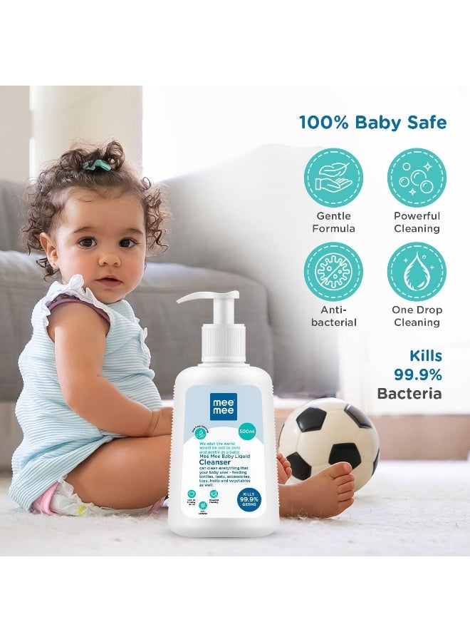 مي مي منظف ​​سائل مضاد للبكتيريا للأطفال من مي مي للفواكه والزجاجات والإكسسوارات والألعاب (500 مل - زجاجة) - Image 3