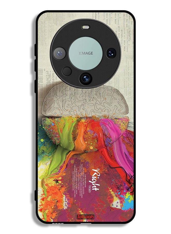 Tolwak غطاء واقي لهاتف هواوي ميت 60 برو بتصميم فني علمي تجريدي للدماغ - Image 1