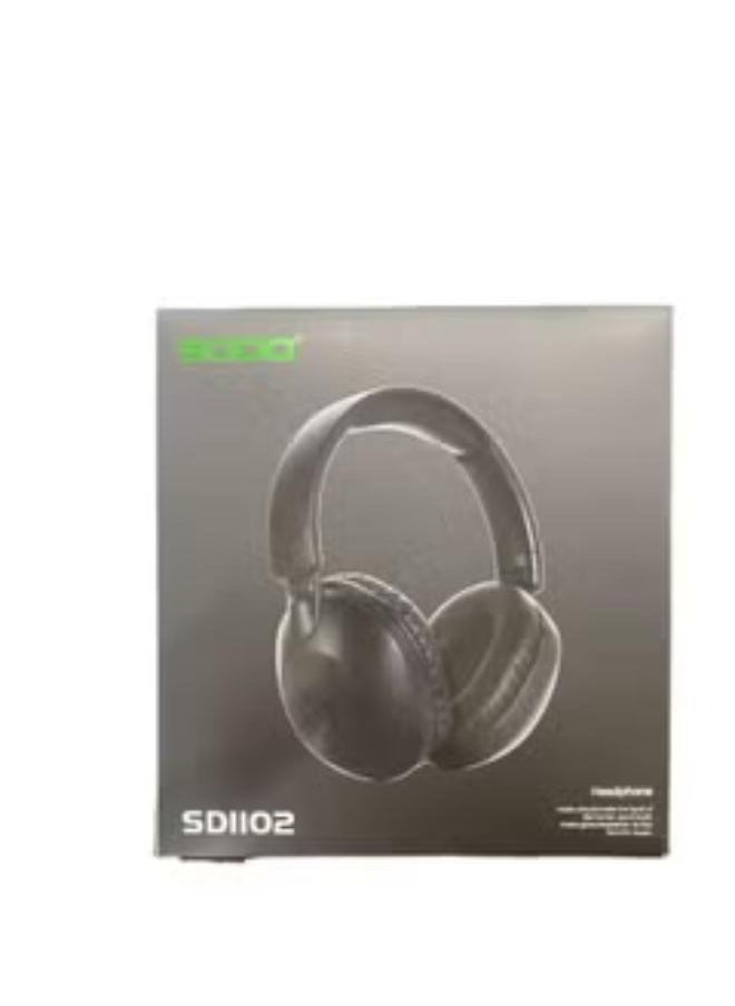 SODO - سماعة رأس لاسلكية Sodo SD 1102، بلوتوث V5.3 مع ميكروفون خارجي ودعم بطاقة SD - Image 1