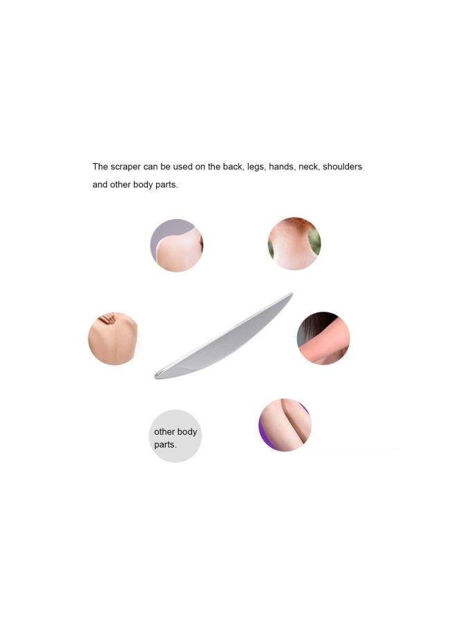 WYBOT Gua Sha Tools, Stainless Steel Scraping Board Facial Body Scrapper Plate for Release Pain Relief Guasha Massage Tools  - Image 1