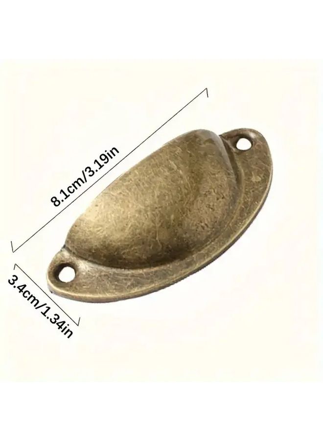 Bronze Vintage Recessed Metal Drawer Pulls for Cabinets Dresser Hardware with Polished Finish - Image 3