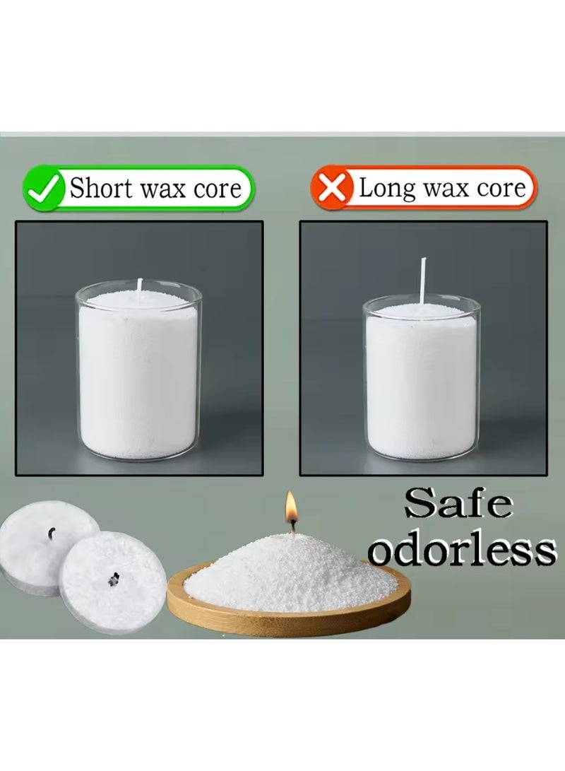 الواحة-TH 1 رطل من شمع الرمل واللؤلؤ وأدوات صنع الشموع المعطرة يدويًا وشمع الزهور الجليدية وشمع ندفة الثلج والرمل وملحقات الرسم - Image 3