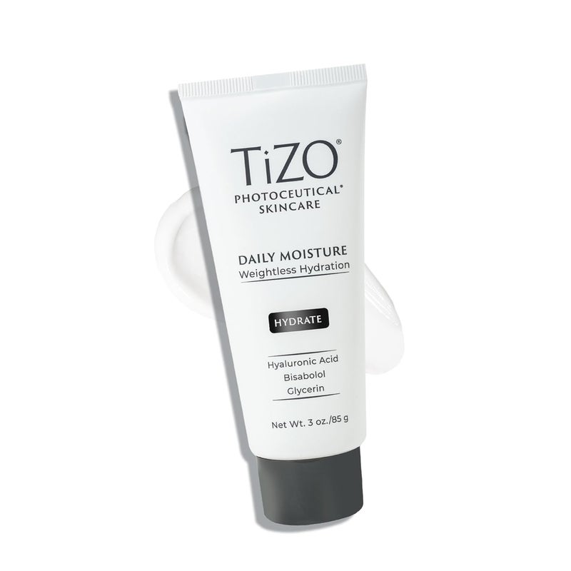 TIZO Photoceuticals Daily Moisture  Lightweight Formula  Ultra Hydrating  Hyaluronic Acid  Bisabolol  For All Skin Types  3 oz