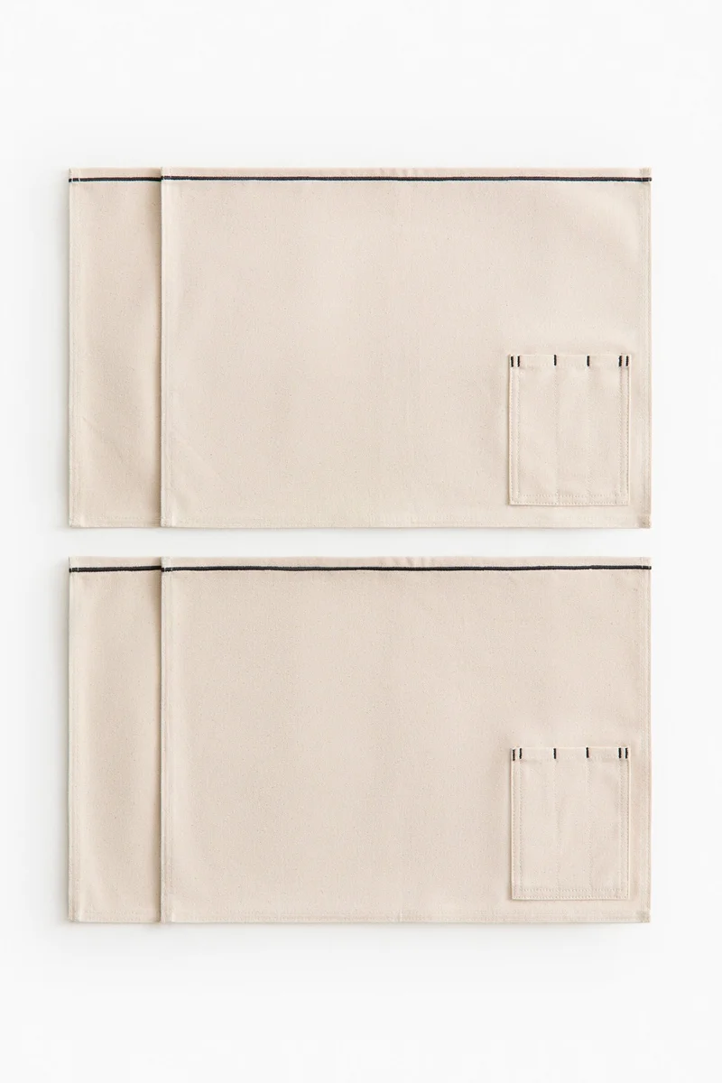 H&M 4-pack pocket-detail place mats