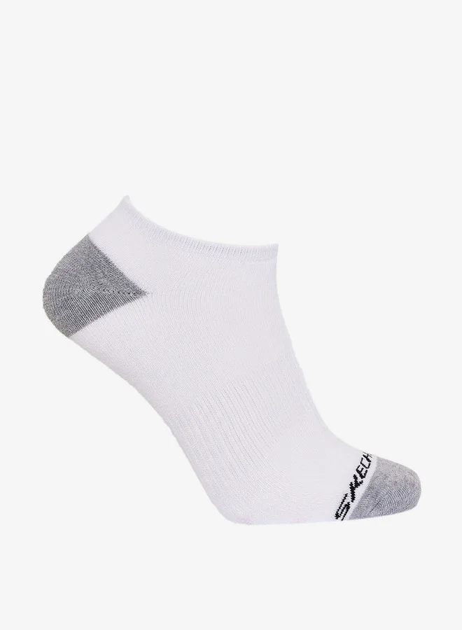 SKECHERS Logo Detail Terry No Show Socks - Set of 3