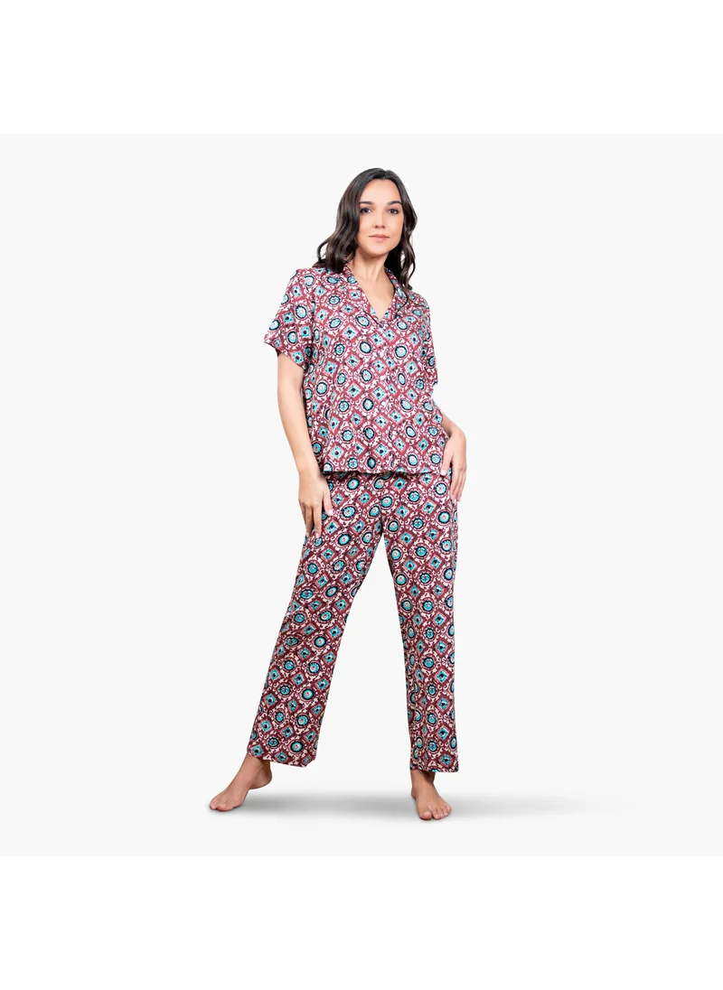 Aadaraya Printed Pyjama Set