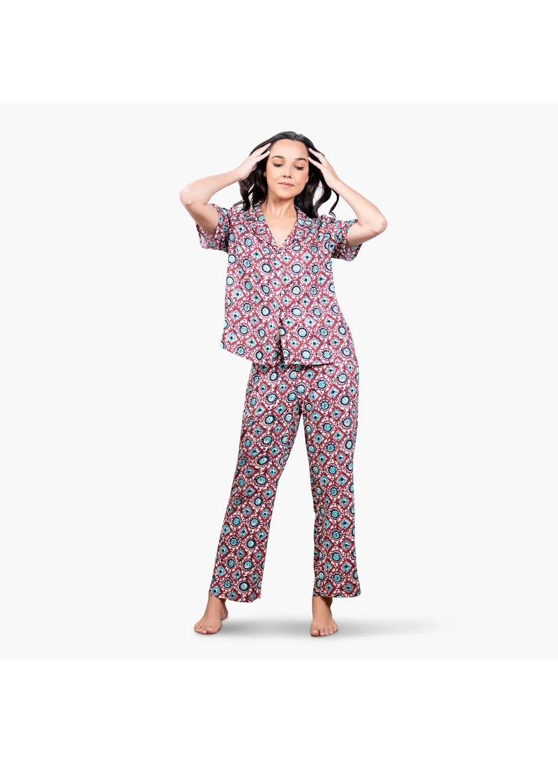 Aadaraya Printed Pyjama Set