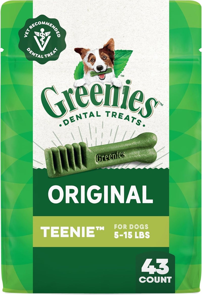 Greenies Original Teenie Dental Treats for Dogs - 43 Count - Image 1