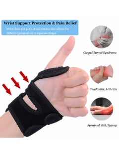 Y&D Wrist Brace Wraps, Arm Compression Hand Support, for Tendonitis, Arthritis, Carpal Tunnel Pain Relief, Comfortable Guard Stabilizers Women Men Fitness, Black  - Image 3