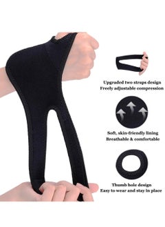 Y&D Wrist Brace Wraps, Arm Compression Hand Support, for Tendonitis, Arthritis, Carpal Tunnel Pain Relief, Comfortable Guard Stabilizers Women Men Fitness, Black  - Image 2