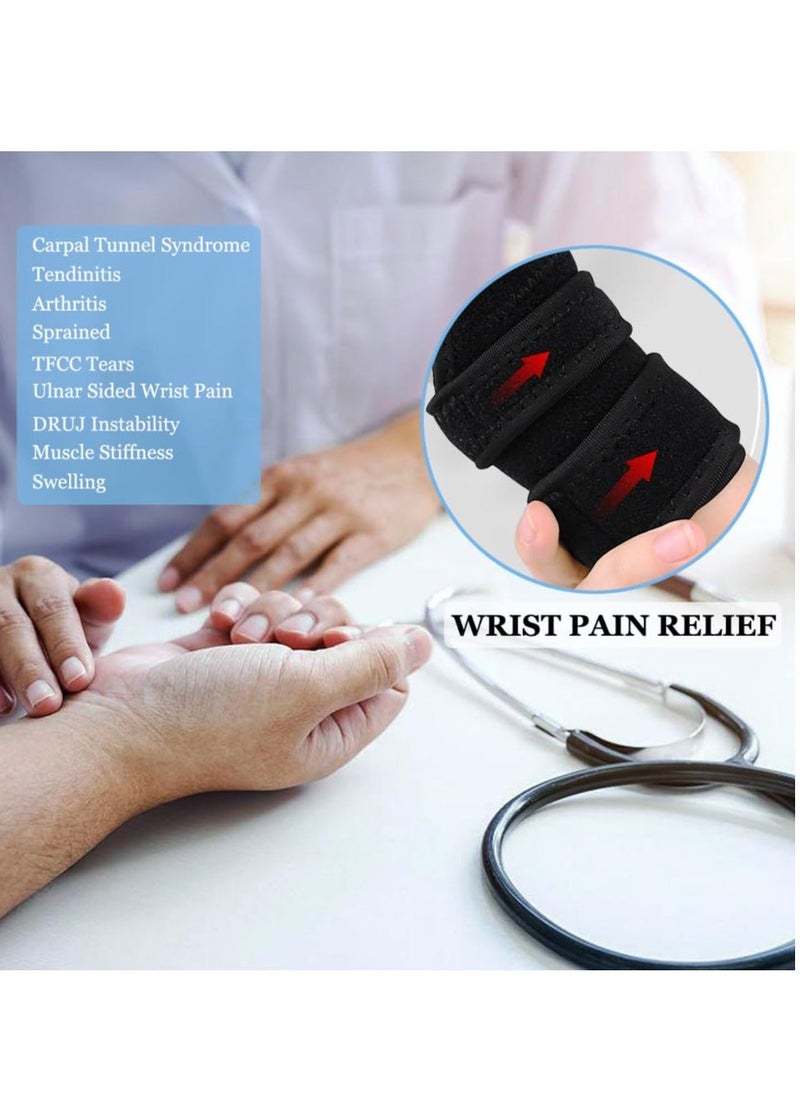 Y&D Wrist Brace Wraps, Arm Compression Hand Support, for Tendonitis, Arthritis, Carpal Tunnel Pain Relief, Comfortable Guard Stabilizers Women Men Fitness, Black  - Image 5