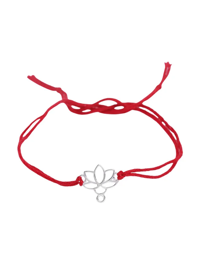 Bonkids BONKIDS Boys 925 Silver Lotus Charm Thread Rakhi