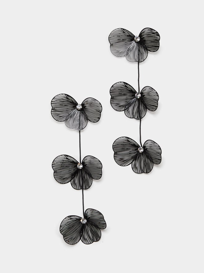 Styli Styli Tiered Flower Dangle Earrings  - Image 1