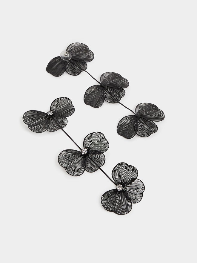 Styli Styli Tiered Flower Dangle Earrings  - Image 4