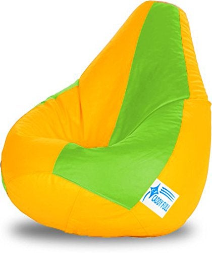 caddyFull Large Bean Bag Without Beans Yellow and Green