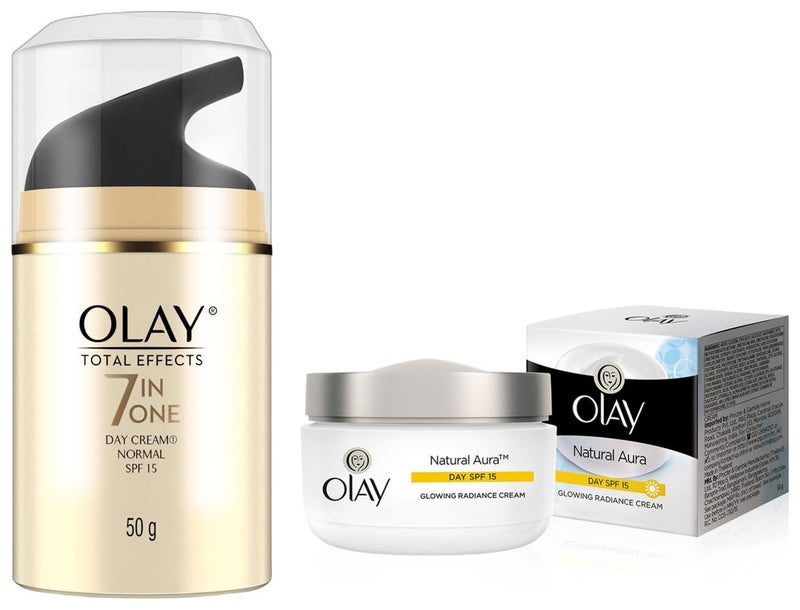 Olay Day Cream Natural White Fairness Moisturiser SPF 24 50g And Olay Day Cream Total Effects 7 in 1 AntiAgeing SPF 15 50g - Image 1
