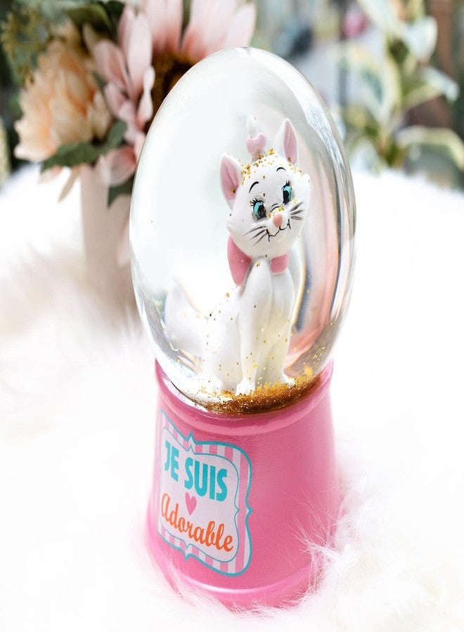Silver Buffalo Disney Aristocats Marie Je Suis Adorable Light-Up Adult Snow Globe with Swirling Glitter Display Piece | 6 Inches Tall - Image 3