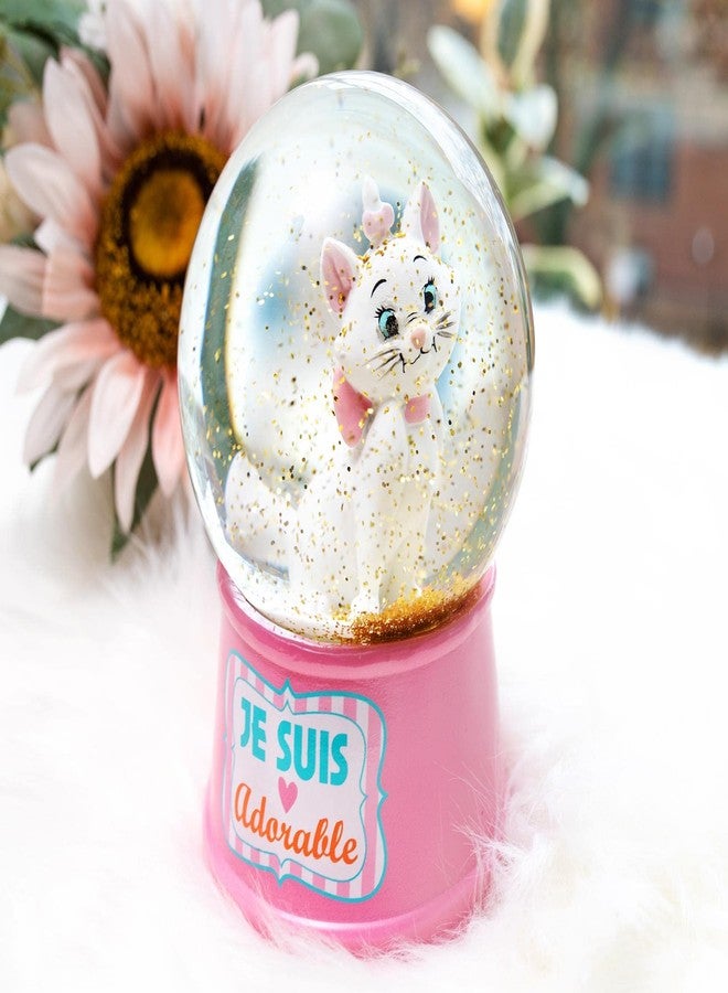 Silver Buffalo Disney Aristocats Marie Je Suis Adorable Light-Up Adult Snow Globe with Swirling Glitter Display Piece | 6 Inches Tall - Image 4