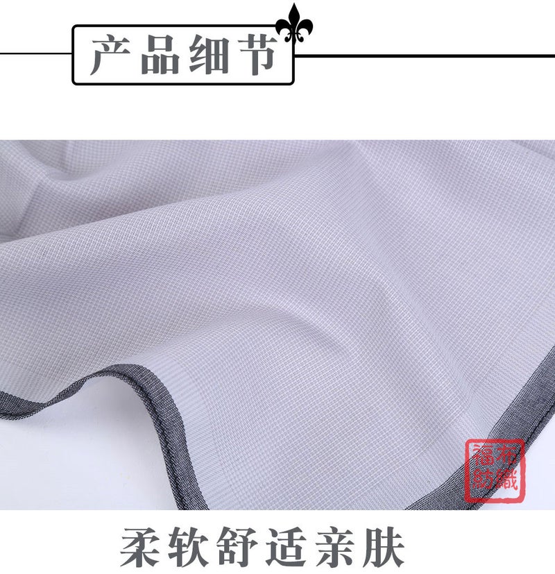 New 43Cm Men'S Cotton Handkerchief Combed Cotton Yarn-Dyed High-End Business Handkerchief Wedding Gift Can Be Customized - Image 1