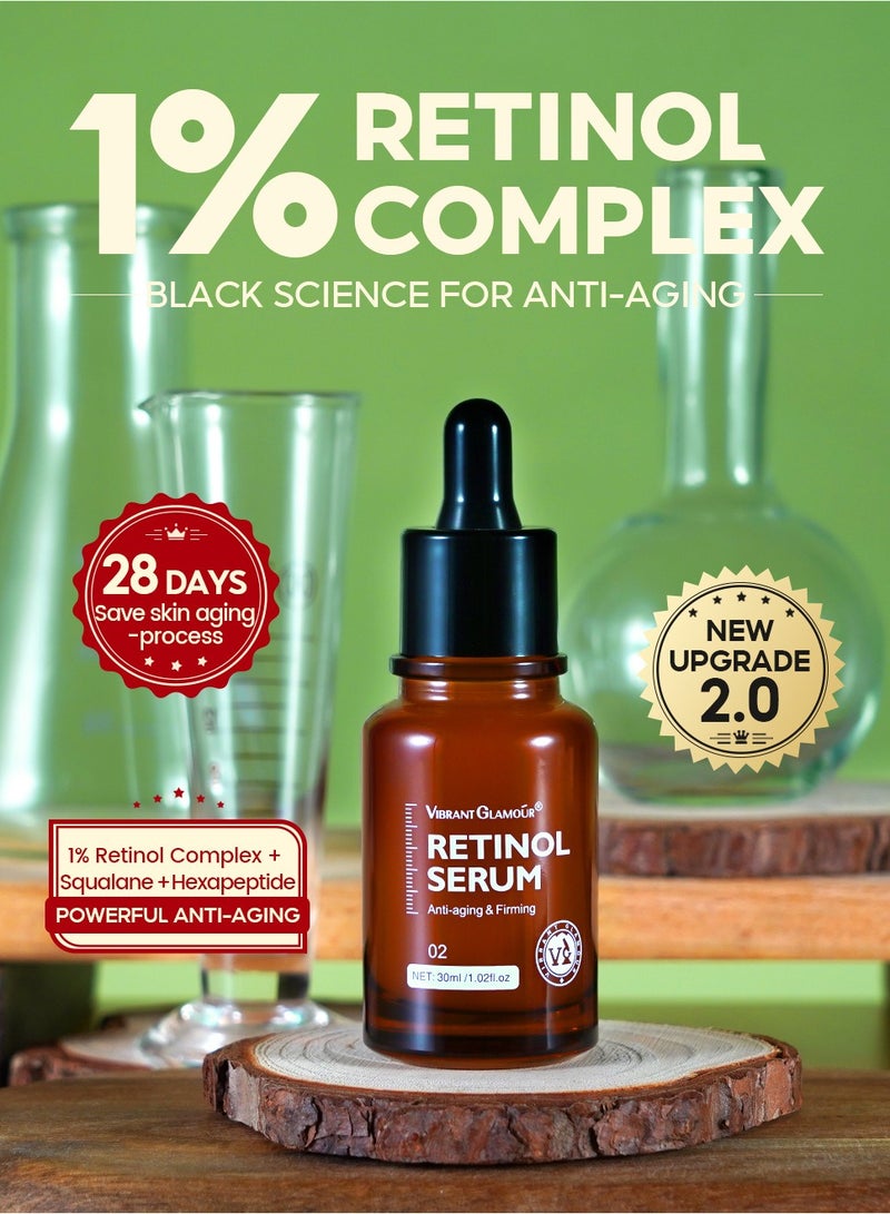 فايبرنت جلامور الريتينول مصل الوجه، مصل الريتينول المضاد للشيخوخة، كولاجين كريم الوجه مضاد للشيخوخة، الجلد المشدد رفع الماء، الجمع بين مكافحة الشيخوخة تثبيتينغ الضباب الخطوط الدقيقة العناية العميقة، مكافحة الشيخوخة تثبيتينغ الضباب الخطوط الدقيقة العناية العميقة Essence 30ml - Image 3