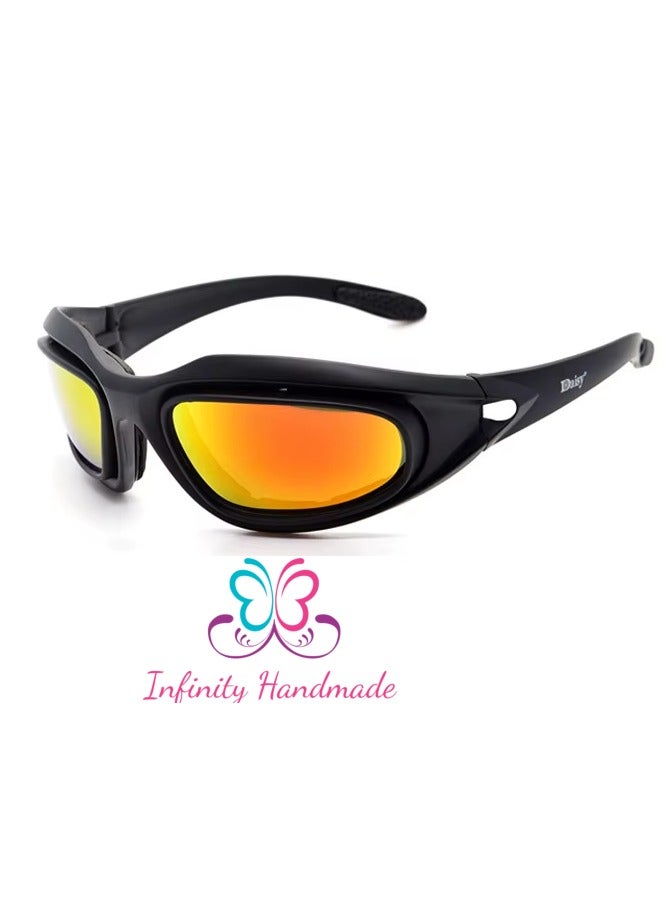 Generic Tactical Multi-Sports Polarized Sunglasses Outdoor UV400 Protection, Unisex, Interchangeable ,Goggles with 4Lense, Exclusive to Seller's INFINITYHANDMADE - Image 5