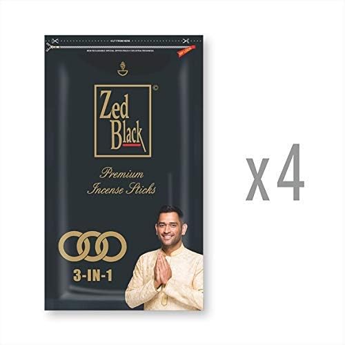 Zed Black 3 in 1 Premium Incense Sticks - Aroma Fragrance Sticks for Refreshing and Alluring Environment - Pack of 4 - Image 2