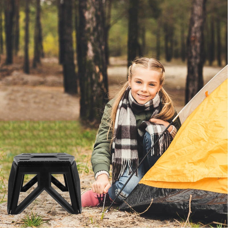 Portable Folding Stool Outdoor Camping Lightweight with Carry Handle for Hiking Fishing Garden - Image 3