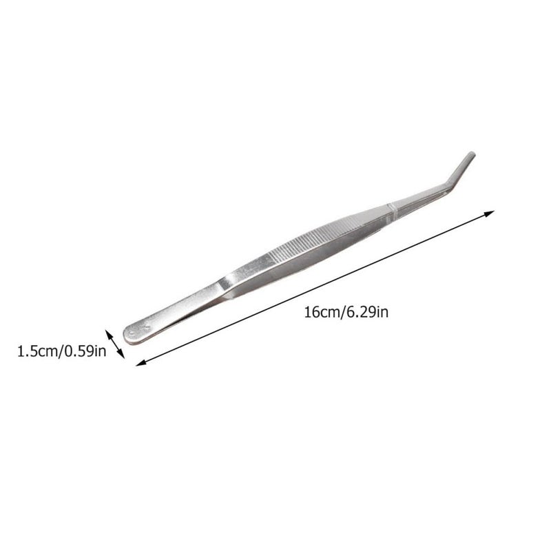 6Pcs 304 Stainless Steel Gardening Tweezers Set Straight Curved For Succulent Bonsai - Image 3