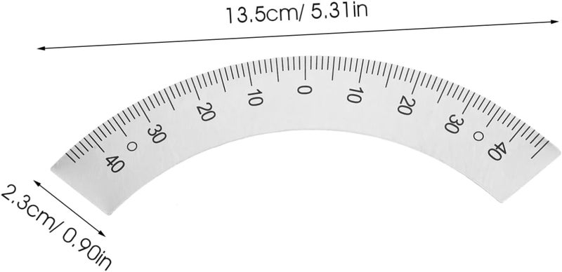 قلم قياس بمقياس قوسي 45 درجة من نوع Arc Scale Protractor Ruler، مخصص لآلات الطحن، أداة قياس متينة لتحديد الزوايا والمقاييس بدقة، تصميم خفيف الوزن لسهولة الاستخدام والتخزين. - Image 3