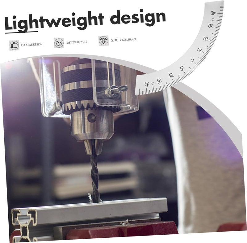 قلم قياس بمقياس قوسي 45 درجة من نوع Arc Scale Protractor Ruler، مخصص لآلات الطحن، أداة قياس متينة لتحديد الزوايا والمقاييس بدقة، تصميم خفيف الوزن لسهولة الاستخدام والتخزين. - Image 4