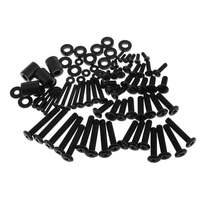 Black Heavy Duty TV Mount Screws Kit 88 Pcs for Wall Mounting Monitor Bracket - Image 2