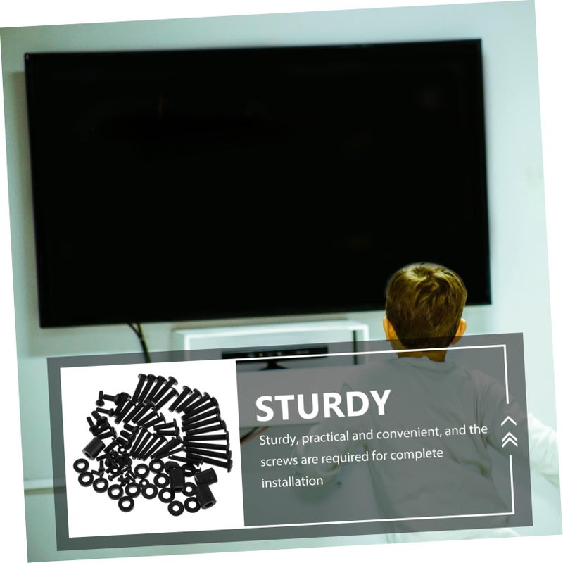 Black Heavy Duty TV Mount Screws Kit 88 Pcs for Wall Mounting Monitor Bracket - Image 4
