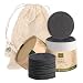 Greenzla Reusable Makeup Remover Pads 20 Pack Organic Dark Charcoal Bamboo Cotton Pads with Mesh Laundry Bag Cotton Travel Pouch Cotton Rounds Holder Sustainable Face Wipes for All Skin Types - Image 2